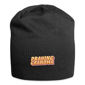Grand-mère en prière - Betende Oma - Bonnet en jersey - noir - Devant