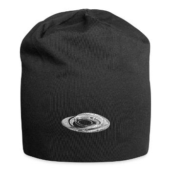 Geometrische Parabeln Kreis Ellipsen Linien - Jersey-Beanie - Schwarz - Vorne