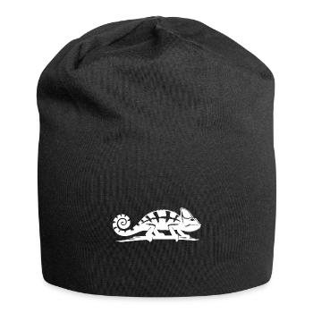 Kinder Chamäleon wandert über einen Ast - Jersey-Beanie - Schwarz - Vorne