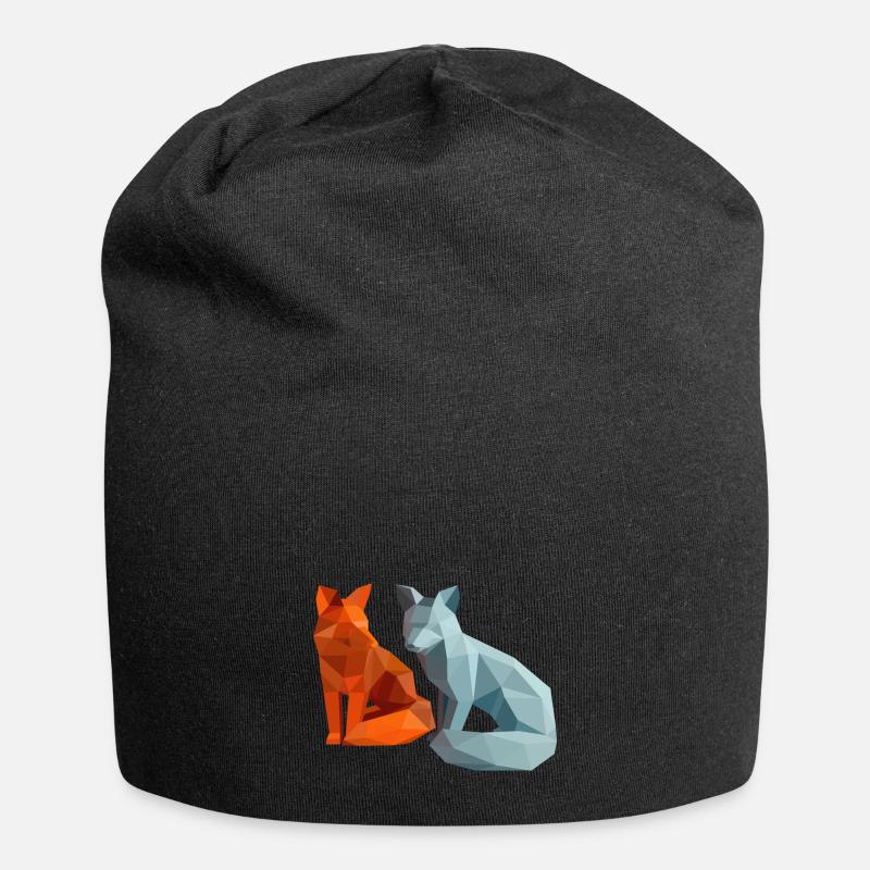 foxes - Jersey Beanie - black