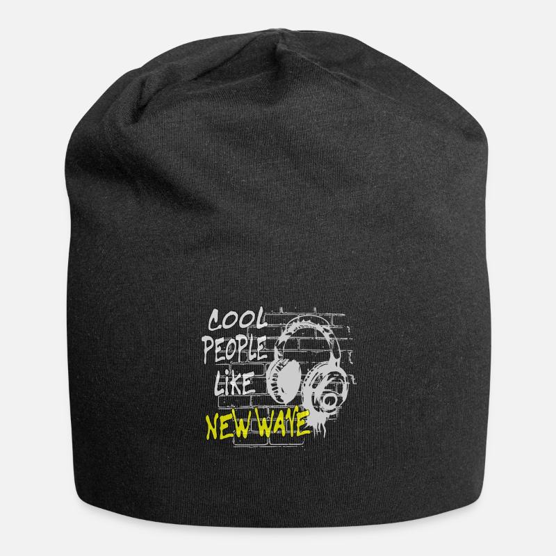 cool People like New Wave - Jersey-Beanie - Schwarz