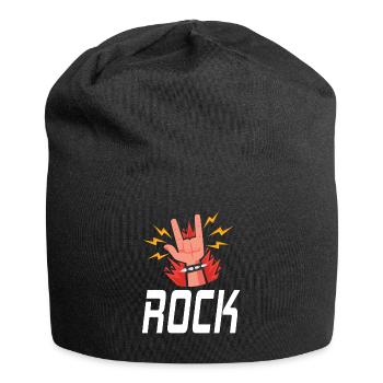 Hand Horns Rock Band imprime pour hommes femmes enfants - Bonnet en jersey - noir - Devant