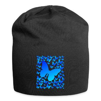 Schmetterling Butterfly - Jersey-Beanie - Schwarz - Vorne