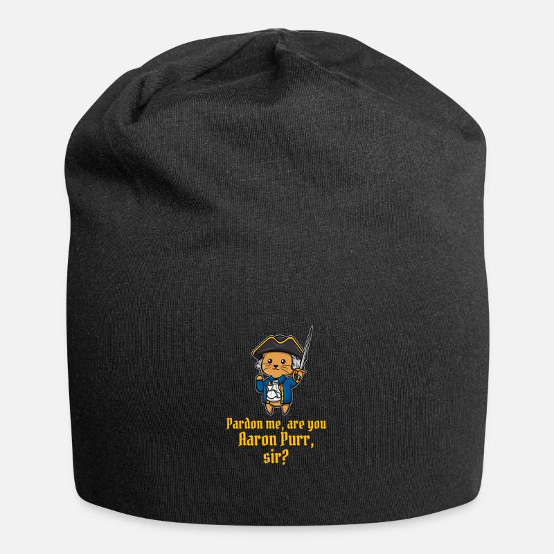 Hamilton Cat Aaron Purr Kätzchen Host Duell Geschenk - Jersey-Beanie - Schwarz