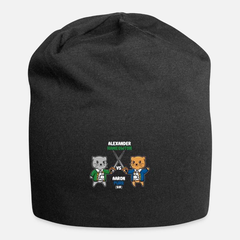 Hamilton Cat Aaron Purr Kätzchen Host Duell Geschenk - Jersey-Beanie - Schwarz