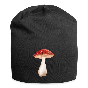 Fly Agaric Hippy T-shirt festival Psychedelic - Jersey Beanie - black - Front