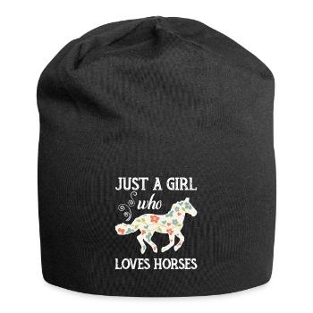 Horse awards stable pony horse fan gift idea - Jersey Beanie - black - Front