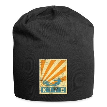 Kitesurfen Surfer Kiten Surfen Meer Fan Geschenk - Jersey-Beanie - Schwarz - Vorne