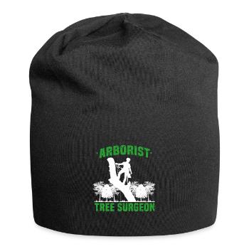 Cadeau de tronçonneuse processeur d'arboriste arboriculteur - Bonnet en jersey - noir - Devant