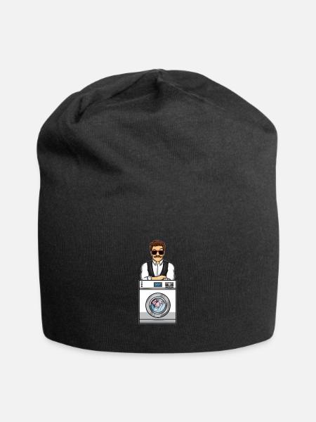 Gehirnwäsche-Waschmaschinen-Propaganda Falsche Nachrichten - Jersey-Beanie - Schwarz