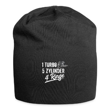 Fünf 5 Zylinder Motor Turbolader 4 Ringe Tuning - Jersey-Beanie - Schwarz - Vorne