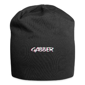 Techno Gabber Rave Hardstyle Trippy EDM Glitch - Jersey-Beanie - Schwarz - Vorne