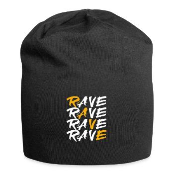 Rave House Dubstep Techno Hardstyle Raver - Jersey-Beanie - Schwarz - Vorne