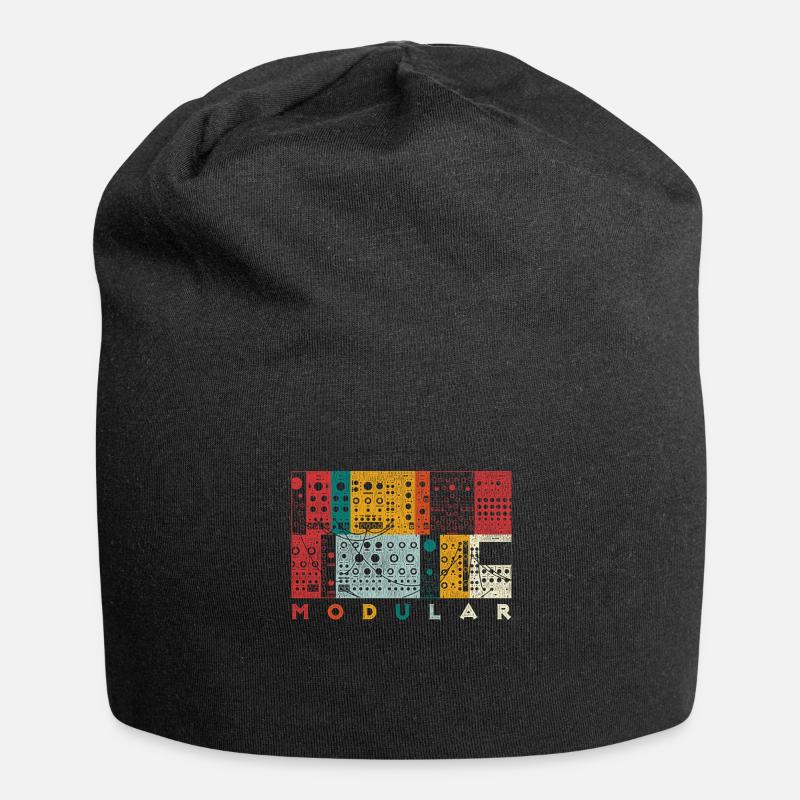 Synthesizer Modular Instrument - Jersey-Beanie - Schwarz