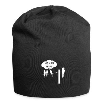 Bird WiFi Wifi Funny - Jersey Beanie - black - Front