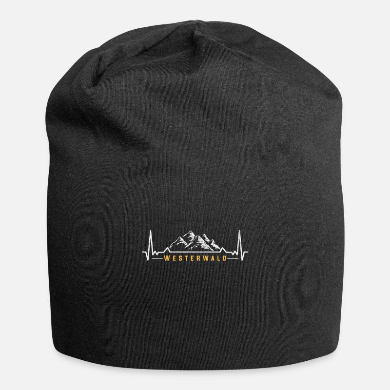 Westerwald EKG Herzschlag - Jersey-Beanie - Schwarz