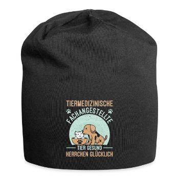 Lustiges Tierärztin Hund Outfit - Jersey-Beanie - Schwarz - Vorne