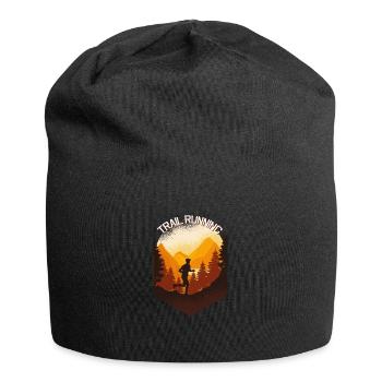 Trail Running & Mountain Running, Ultra Trail Runner - Jersey Beanie - black - Front