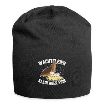 Wachtelzüchter Wachteleier Geflügelzucht - Jersey-Beanie - Schwarz - Vorne