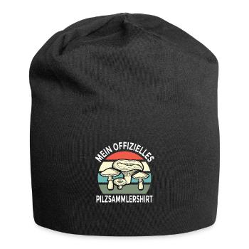 Retro Pilzsammler Pilze Outfit - Jersey-Beanie - Schwarz - Vorne