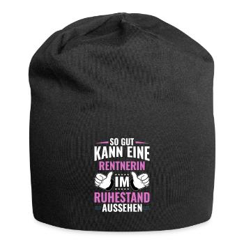 Rentnerin Ruhestand Pensionierung - Jersey-Beanie - Schwarz - Vorne