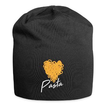 Pasta Love Motiv für einen Spaghetti Liebhaber - Jersey-Beanie - Schwarz - Vorne