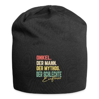 Bester Onkel Schlechter Einfluss Familie Geschenk - Jersey-Beanie - Schwarz - Vorne