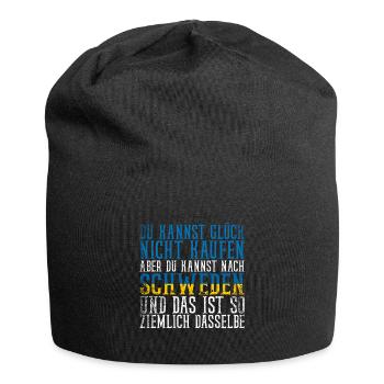 Schweden Elch Spruch Flagge - Jersey-Beanie - Schwarz - Vorne