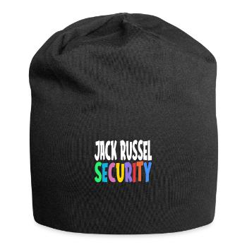 Chien de service de sécurité Jack Russel disant cadeau - Bonnet en jersey - noir - Devant