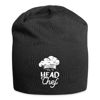 Head Chef motif for a chef - Jersey Beanie - black - Front