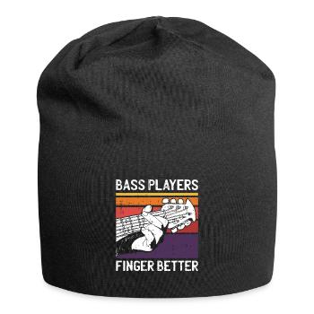 Bass Players Finger Better motif for one - Jersey Beanie - black - Front