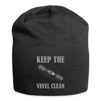 Record keep the vinyl clean - Jersey Beanie - black - Front