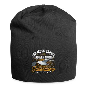 Julianadorp Niederlande Strand Möwen - Jersey-Beanie - Schwarz - Vorne