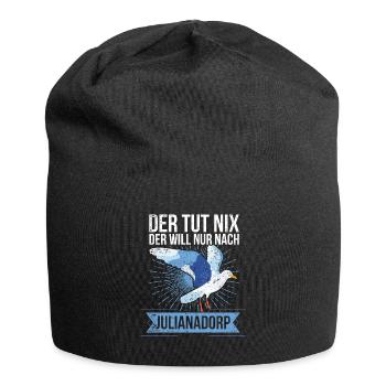 Retro Julianadorp Niederlande Möwe Urlaub - Jersey-Beanie - Schwarz - Vorne