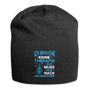 Julianadorp Niederlande Anker Urlaub - Jersey-Beanie - Schwarz - Vorne