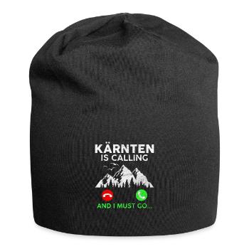 Kärnten ruft Alpen Österreich - Jersey-Beanie - Schwarz - Vorne