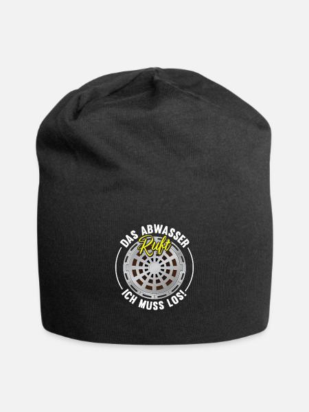 Retro Abwassertechnik Abwasser Kläranlage - Jersey-Beanie - Schwarz