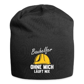 Hausbau Eigenheim Bauhelfer - Jersey-Beanie - Schwarz - Vorne