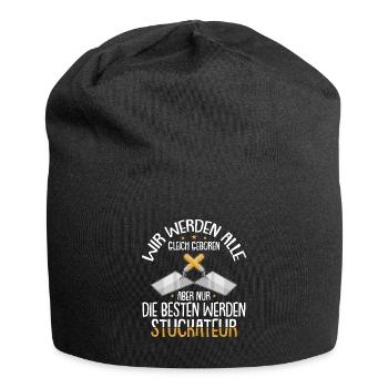 Stuckateur Verputzer Spachtel - Jersey-Beanie - Schwarz - Vorne