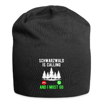 Der Schwarzwald ruft Schwarzwälder - Jersey-Beanie - Schwarz - Vorne