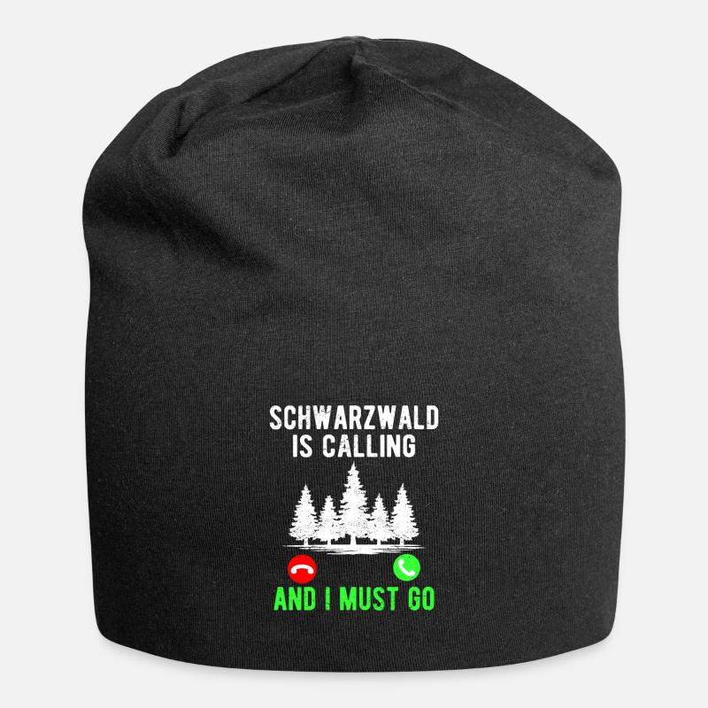 Der Schwarzwald ruft Schwarzwälder - Jersey-Beanie - Schwarz