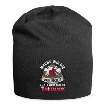Dänemark fahren Flagge Skandinavien Wikinger - Jersey-Beanie - Schwarz - Vorne