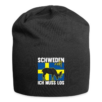 Schweden ruft Elch Flagge Skandinavien - Jersey-Beanie - Schwarz - Vorne