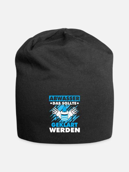 Abwassertechniker Abwasser geklärt Kläranlage - Jersey-Beanie - Schwarz