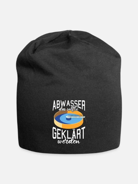 Abwassertechniker Abwasser geklärt Kläranlage - Jersey-Beanie - Schwarz