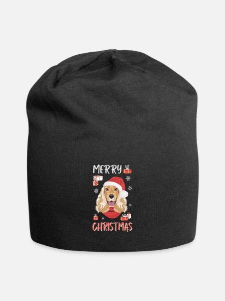 English Cocker Spaniel Weihnachten - Jersey-Beanie - Schwarz
