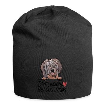 tibet-terrier - Jersey-Beanie - Schwarz - Vorne