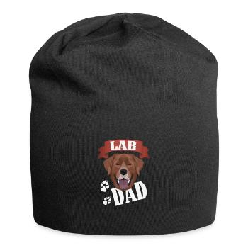 Schoko Labrador Dad, Hundepapa - Jersey-Beanie - Schwarz - Vorne