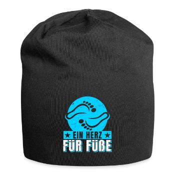 Fußpflegerin ein Herz für Füße Pediküre - Jersey-Beanie - Schwarz - Vorne