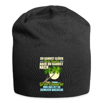 Gran Canaria Sehnsucht Kanaren Spanien - Jersey-Beanie - Schwarz - Vorne